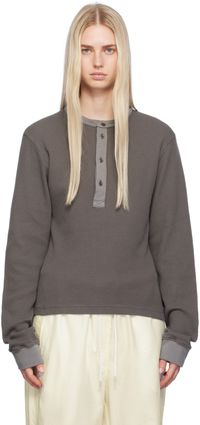 Acne Studios Gray Fitted Henley