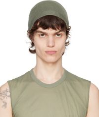 Rick Owens Green Hollywood Cashmere Beanie