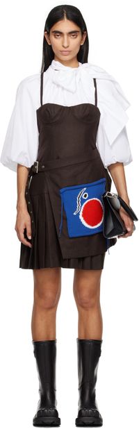 Charles Jeffrey LOVERBOY Robe courte de style kilt brune