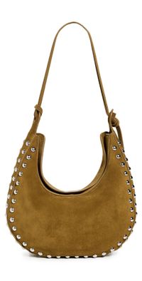 Reformation Medium Rosetta Shoulder Bag Bog Suede With Perimeter Studs One Size
