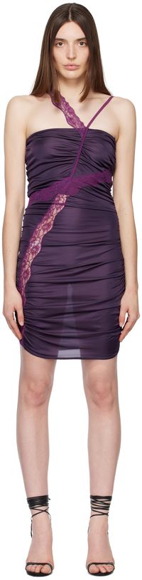 VAILLANT Purple Ruched Minidress