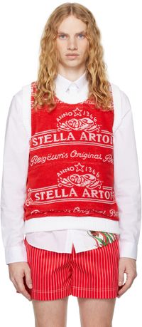 Adam Jones Red 'Stella' Beer Towel Vest