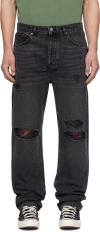 Ksubi Jean Anti K Blakk Rokk noir à effet usé