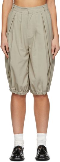 Trunk Project Beige Wool Shorts