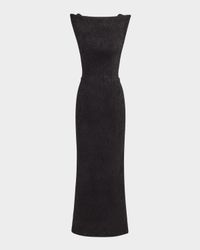 Metallic Structured Midi Dress