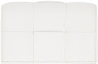 Bottega Veneta White Cassette Business Card Holder