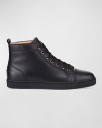 Men's Louis Leather High-Top Sneakers