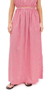 Playa Lucila Maxi Skirt Red Gingham M