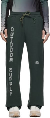 RCOS Pantalon de survêtement vert à logos