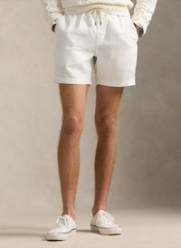 Polo Ralph Lauren - Short droit en lin - Taille XL - Blanc
