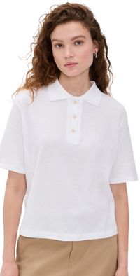Vince Easy Polo Optic White XL