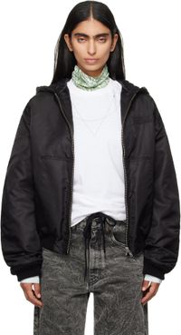 MM6 Maison Margiela Black Sport Bomber Jacket