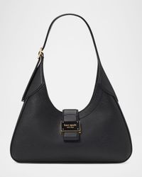 nouveau pebbled leather shoulder bag