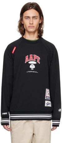 AAPE by A Bathing Ape Black Patch Sweatshirt
