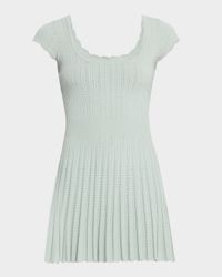 Evaluna Stretch Pointelle Mini Dress