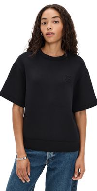 ANINE BING Framed Monogram Jadon Sweatshirt Black S