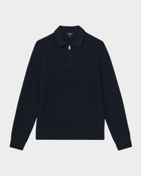 Men's Hamilton Wool Waffle-Knit Half-Zip Polo Shirt