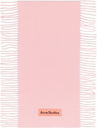 Acne Studios Pink Fringe Wool Scarf