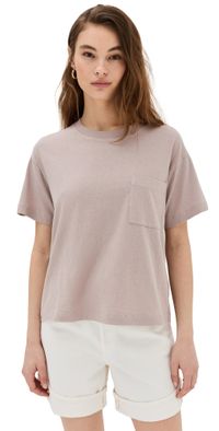 Jenni Kayne Vintage Pocket Tee Taupe XS