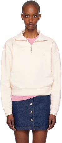 Maison Kitsuné Off-White Baby Fox Patch Half-Zip Sweatshirt