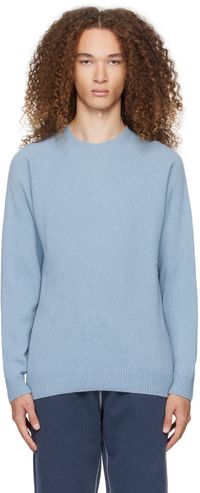 Sunspel Blue Raglan Sweater