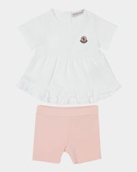 Girl's T-Shirt and Short Legging 2-Piece Set, Size 6M-3