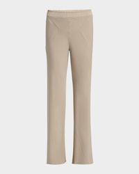 Triple Silk Georgette Flat Front Trousers