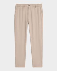 Men's Stretch Gabardine Flat-Front Trousers
