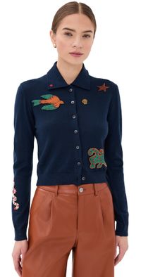 MOTHER The Racquet Cardigan Real Charmer XS