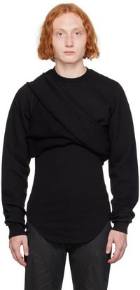 Rick Owens DRKSHDW Black Porterville Cutout Sweatshirt