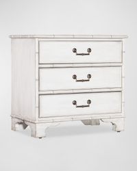 Charleston White 3-Drawer Nightstand