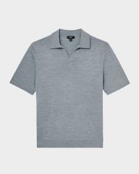 Men's Duchie Merino Wool Open Collar Polo Shirt