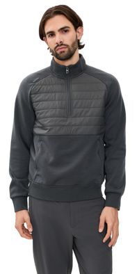 RLX Ralph Lauren Tech Wool Half Zip Jacket Charcoal Grey XXL