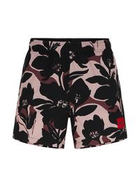 Men's Quick-dry patterned swim shorts - Black - Size XXL