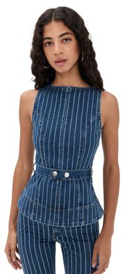 ALIGNE Trish Diamante Top Mid Blue 6