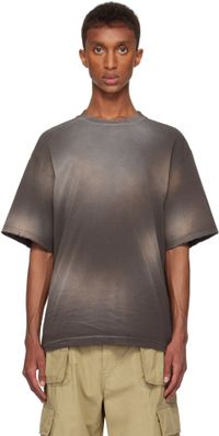 We11done Gray Standard Logo Washed T-shirt