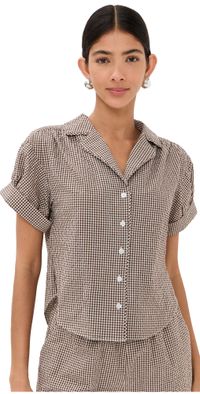Veronica Beard Jean Ilene Shirt Light Chickory/White L
