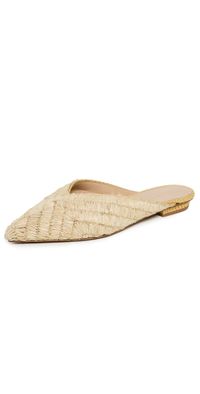 Ulla Johnson Raffia Mules Gold 41
