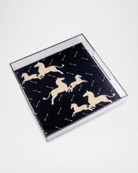 Zebra Black Acrylic Tray