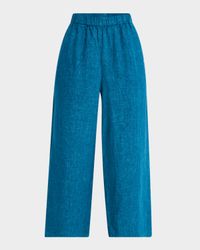Cropped Wide-Leg Organic Linen Pants
