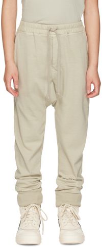 Rick Owens Enfant | Pantalon de survêtement blanc cassé à entrejambe bas