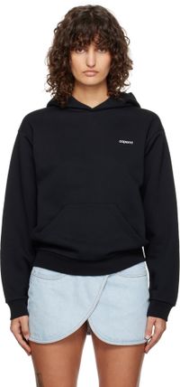 Coperni Pull à capuche noir à appliqués à oreille d'alien