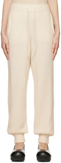 REMAIN Birger Christensen Pantalon de détente blanc cassé à cordon coulissant