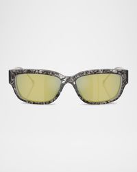 Men's DL2002MU Rectangular Sunglasses