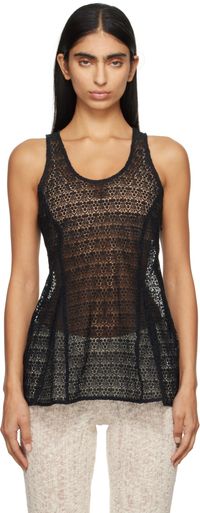 BITE Black Tailored Lace Tank Top