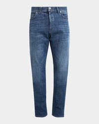 Men's Light Wash Straight-Leg Jeans