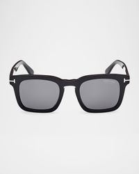 Men's Dax Polarized Acetate Square Sunglasses