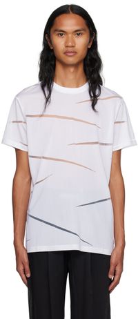 LGN Louis Gabriel Nouchi White Slash T-Shirt