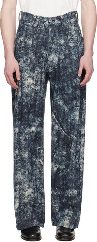 Taiga Takahashi Indigo & Off-White Lot. 704 Jeans