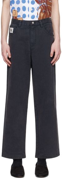 Bode Pantalon 'Knolly Brook' noir